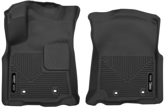 Husky Liners X-act Contour Floor Liners, Front, Black, Extended/Crew Cab, Automatic Transmission - 2018-2023 Toyota Tacoma