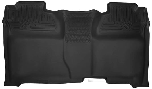 Husky Liners X-act Contour Floor Liner, Rear, Black, Crew Cab, Full Coverage - 2014-2018 Chevrolet Silverado 1500, GMC Sierra 1500, 2015-2019 Chevrolet Silverado 2500 HD/3500 HD, GMC Sierra 2500 HD/3500 HD