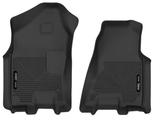 Husky Liners X-act Contour Floor Liners, Front, Black, Extended/Crew Cab, New Body Style Only, Not 1500 Classic - 2019-2024 Ram 1500