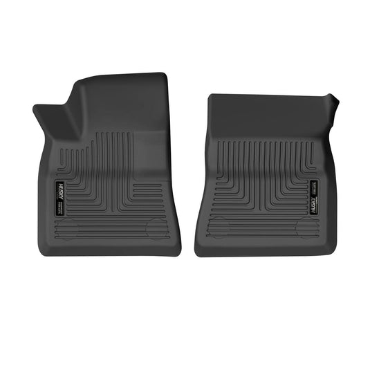 Husky Liners X-act Contour Floor Liners, Front, Black - 2017-2025 Tesla Model 3