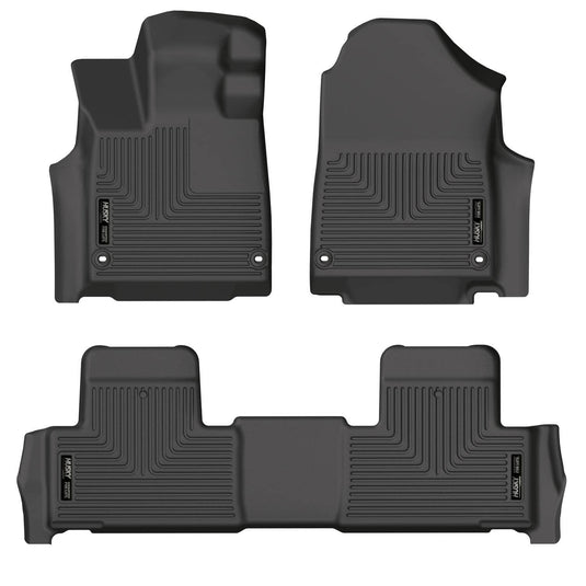 Husky Liners WeatherBeater Floor Liners, Front & 2nd Row, Black - 2022-2026 Acura MDX