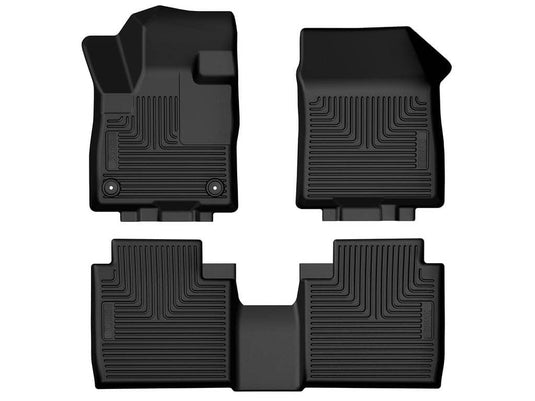 Husky Liners WeatherBeater Floor Liners, Front & 2nd Row, Black - 2024-2026 Lincoln Nautilus