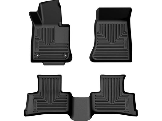 Husky Liners WeatherBeater Floor Liners, Front & 2nd Row, Black - 2018-2026 Audi Q7