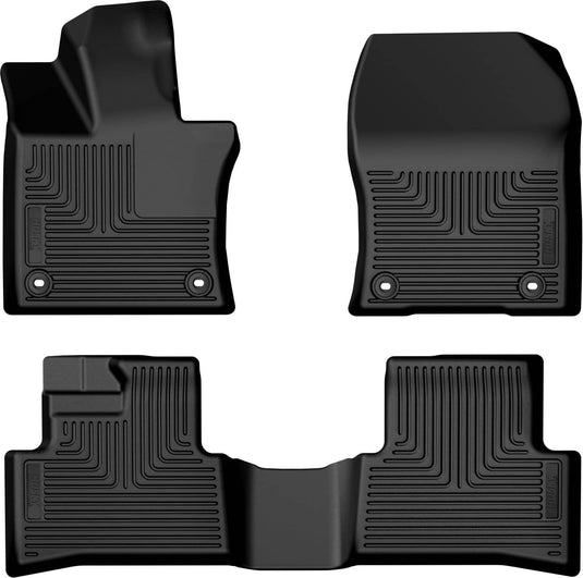 Husky Liners WeatherBeater Floor Liners, Front & 2nd Row, Black - 2019-2022 Lexus UX, 2019-2026 Lexus UX Hybrid