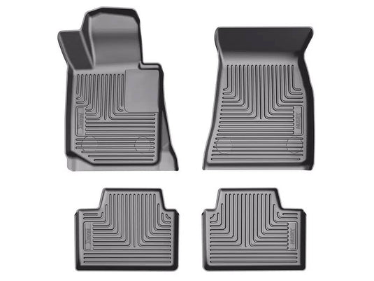 Husky Liners WeatherBeater Floor Liners, Front & 2nd Row, Black, 330i Sedan Only - 2022-2025 BMW 3-Series