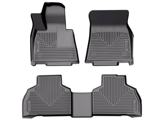 Husky Liners WeatherBeater Floor Liners, Front & 2nd Row, Black, 7 Passenger - 2019-2025 BMW X7