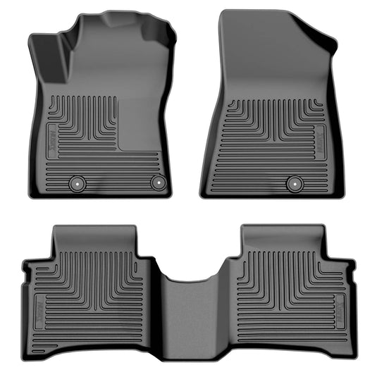 Husky Liners WeatherBeater Floor Liners, Front & 2nd Row, Black - 2023-2025 Kia Niro Plug-In Hybrid, 2023-2026 Kia Niro