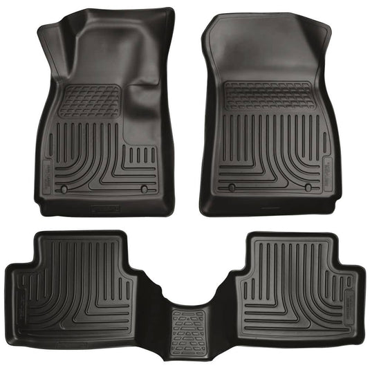 Husky Liners WeatherBeater Floor Liners, Front & 2nd Row, Black - 2013-2022 Buick Encore, 2015-2022 Chevrolet Trax