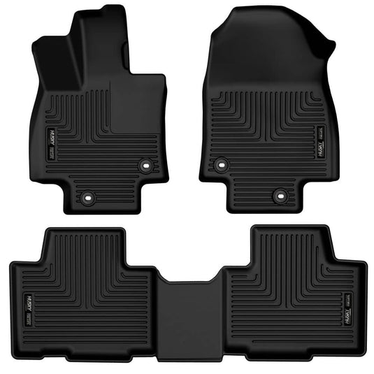 Husky Liners WeatherBeater Floor Liners, Front & 2nd Row, Black, TX 350 Only - 2024-2026 Lexus TX