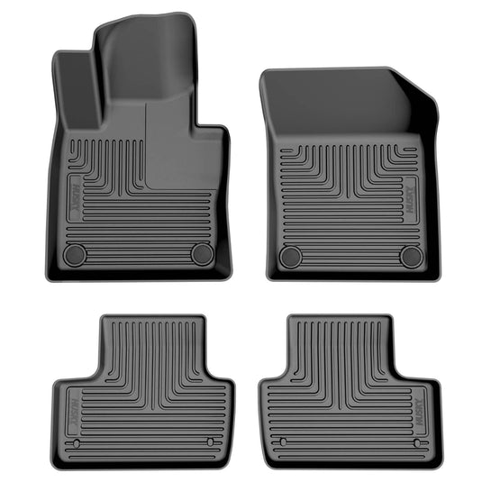 Husky Liners WeatherBeater Floor Liners, Front & 2nd Row, Black, Non Hybrid - 2018-2026 Volvo XC60