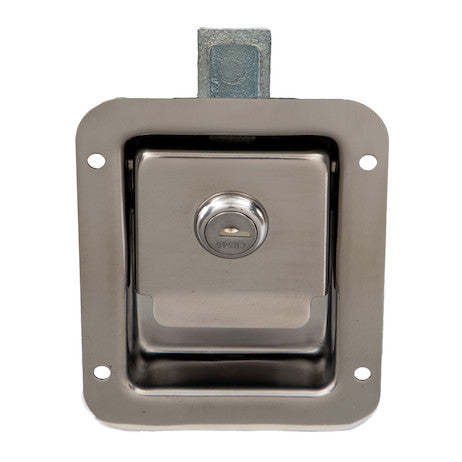 Load image into Gallery viewer, Stainless Steel Junior Single Point Locking Paddle Latch - Thru-Hole Mount

