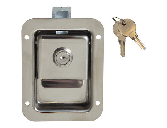 Rust Resistant Steel Junior Single Point Locking Paddle Latch - Weld-On