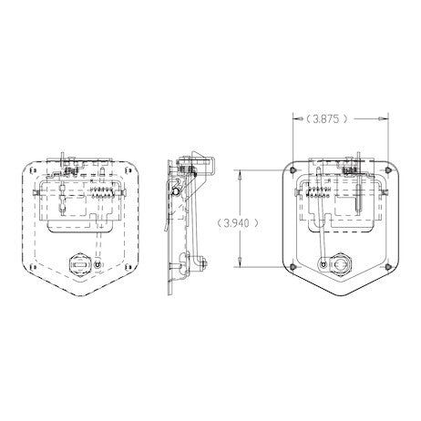 Load image into Gallery viewer, Stainless Steel Rotary Single Point Paddle Latch - 1/4 Inch Striker

