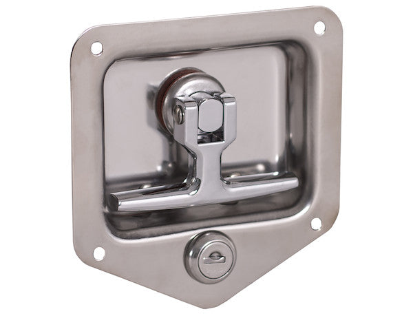 Load image into Gallery viewer, Stainless Double Point T-Handle Latch with Mounting Holes and Rods
