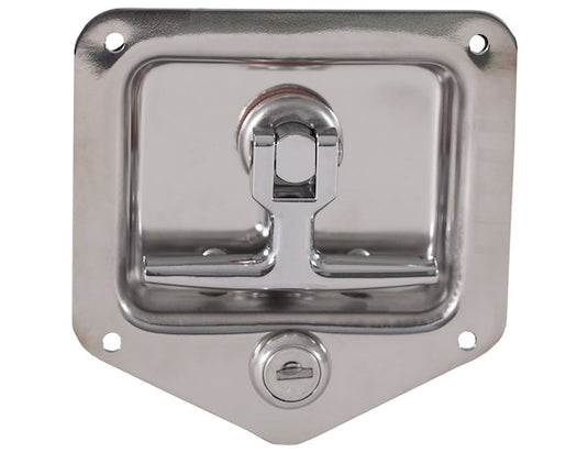 Stainless Double Point T-Handle Latch with Mounting Holes and Rods