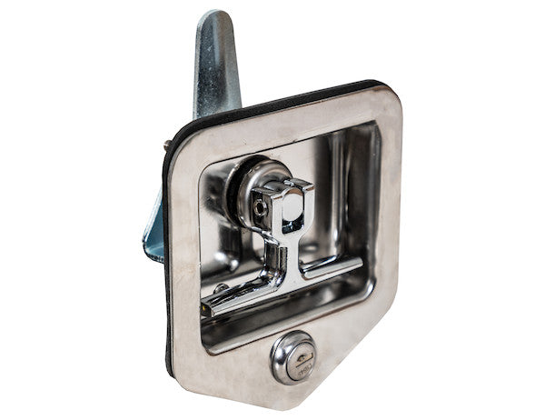 Load image into Gallery viewer, Stainless Single Point T-Handle Latch with Blind Studs/Gasket/Cylinder with Keys
