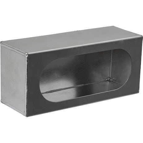 Single Oval Light Box Smooth Aluminum
