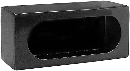 Single Oval Light Box Black Powder Coated Steel