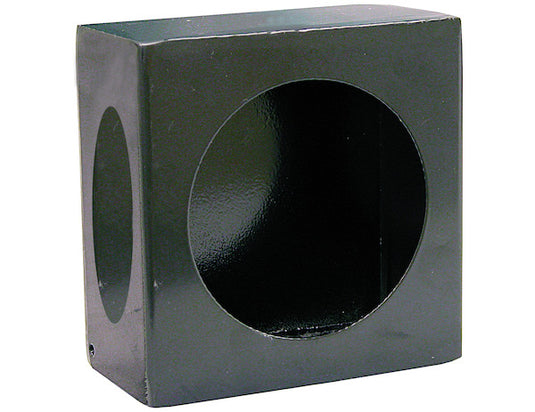 Single Round Light Box Black Powder Coated Steel With Side Light