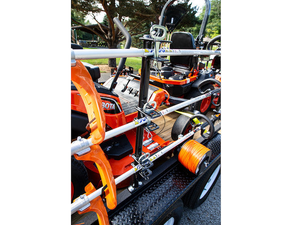 Load image into Gallery viewer, 3-Position Channel Style Lockable Trimmer Rack for Open Landscape Trailers
