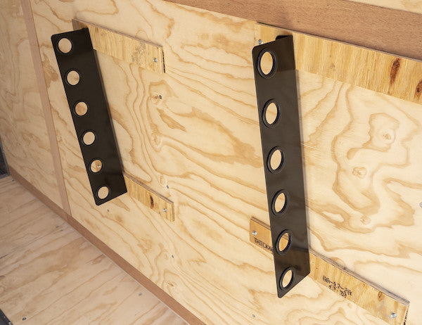 Load image into Gallery viewer, Horizontal Hand Tool Rack for Enclosed Landscape Trailers
