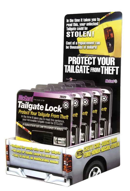 Mcgard Tailgate Lock Display with 5 Locks - MCG-90214 - Absolute Autoguard