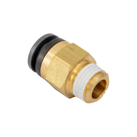 Brass/Poly DOT Push-In Male Connector 1/4 Inch Tube O.D. x 1/8 Inch Pipe Thread