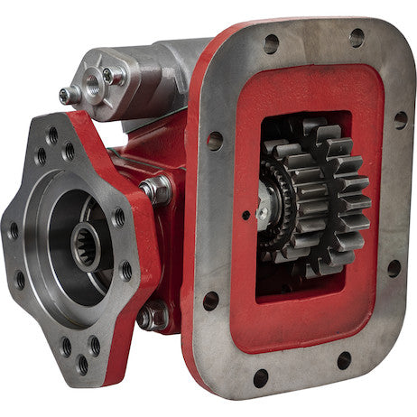 PTO, 8 Bolt, High ratio, Direct mount, Air shift, rotatable mounting flange, 7/8 -13 T splined shaft, rear position