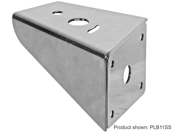 Load image into Gallery viewer, Extended Stainless Steel Truck Hood Light Brackets For Use With Dual Stud Plow Lights
