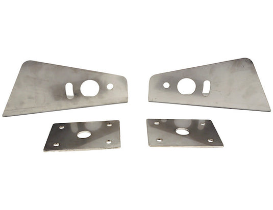 Extended Stainless Steel Truck Hood Light Brackets For Use With Dual Stud Plow Lights
