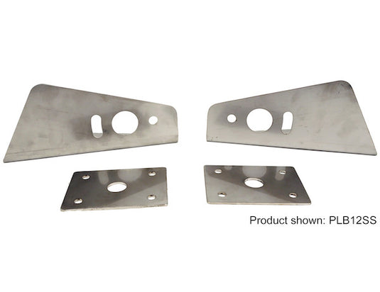 Extended Stainless Steel Truck Hood Light Brackets For Use With Dual Stud Plow Lights