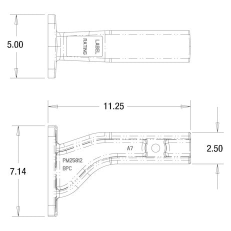 3 Position Pintle Hook Mount for 2-1/2 Inch Receiver-20,000 M.G.T.W.