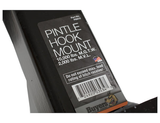 2 Inch Pintle Hitch Mount - 6 Position, 12.25 Inch Shank