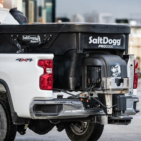 SaltDogg 2.0 Cubic Yard PRO-M MultiPlex Electric Poly Hopper Spreader with Auger