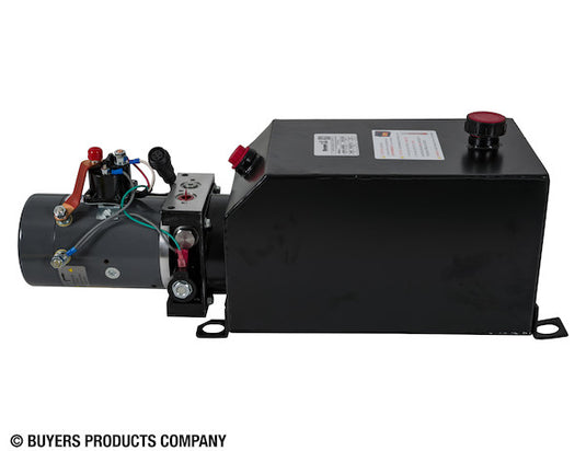 Buyers 3-Way DC Power Unit-Electric Controls Horizontal 3 Gallon Steel Reservoir