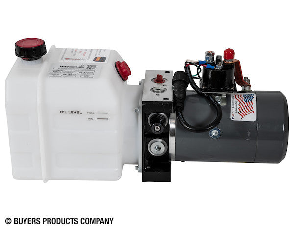 Load image into Gallery viewer, Buyers 3-Way DC Power Unit-Electric Controls Horizontal 0.75 Gallon Poly Reservoir

