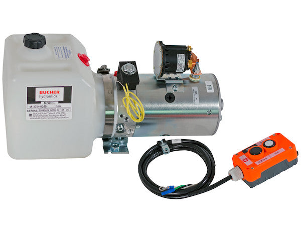 Load image into Gallery viewer, Buyers 3-Way DC Power Unit-Electric Controls Horizontal 0.75 Gallon Poly Reservoir
