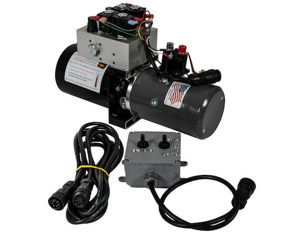 Load image into Gallery viewer, Buyers 4-Way/3-Way DC Power Unit-Electric Controls Horizontal 0.32 Gallon Reservoir
