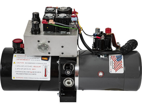 Load image into Gallery viewer, Buyers 4-Way/3-Way DC Power Unit-Electric Controls Horizontal 0.32 Gallon Reservoir
