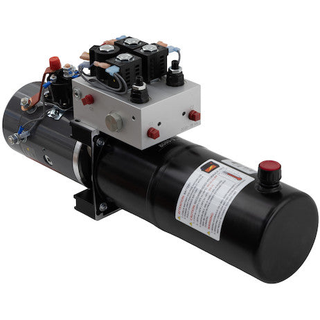 Load image into Gallery viewer, Buyers 4-Way/3-Way DC Power Unit-Electric Controls Horizontal 0.75 gallon Reservoir
