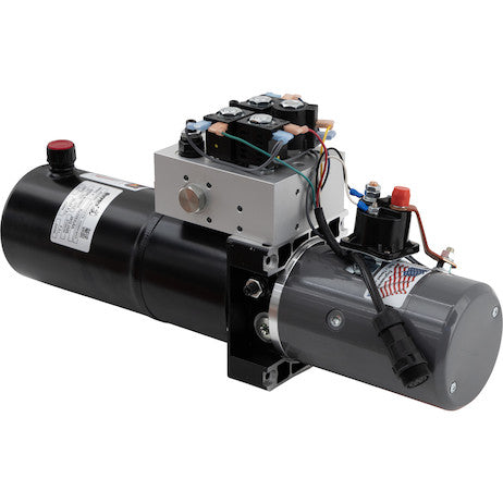 Load image into Gallery viewer, Buyers 4-Way/3-Way DC Power Unit-Electric Controls Horizontal 0.75 gallon Reservoir
