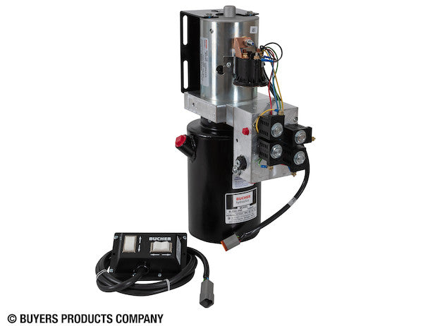 Load image into Gallery viewer, 4-Way/3-Way DC Power Unit-Electric Controls Vertical 0.75 Gallon Reservoir

