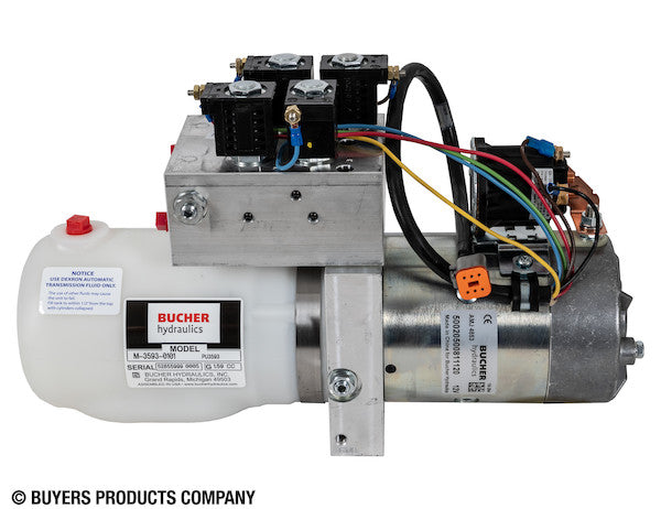 Load image into Gallery viewer, 4-Way/3-Way DC Power Unit-Electric Controls Horizontal 0.32 Gallon Reservoir
