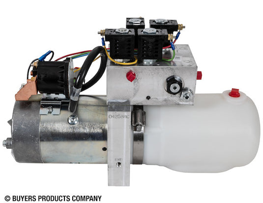 4-Way/3-Way DC Power Unit-Electric Controls Horizontal 0.32 Gallon Reservoir