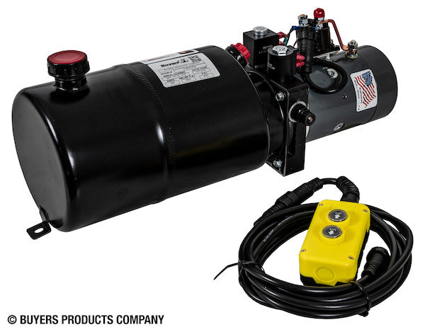 Load image into Gallery viewer, Buyers 4-Way DC Power Unit-Electric Controls Horizontal 1.5 Gallon Steel Reservoir
