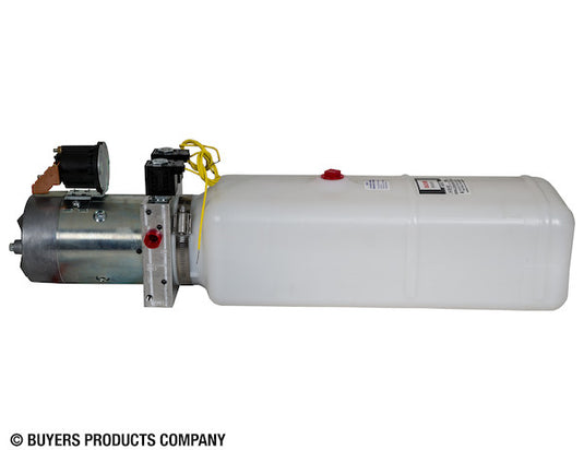 4-Way DC Power Unit-Electric Controls Horizontal 1.5 Gallon Poly Reservoir