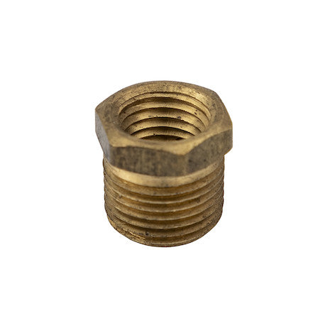 Brass Reducer Bushing - 3/8 to 1/4 Inch