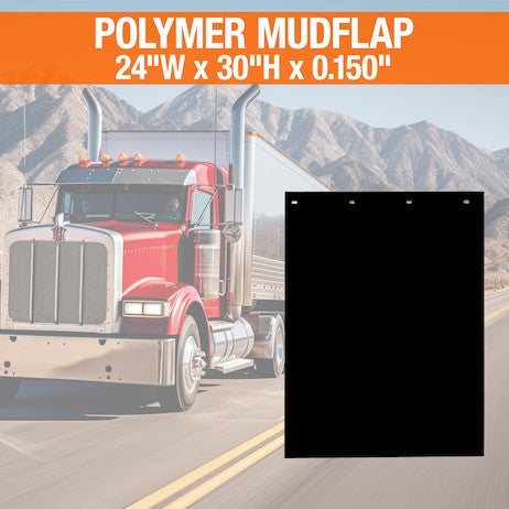 Load image into Gallery viewer, Super Durable Black Polymer Mudflaps 24x30 Inch
