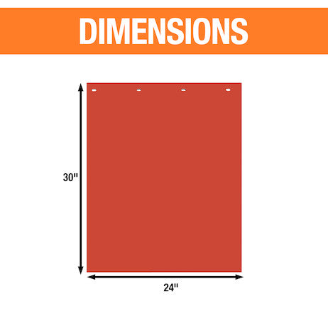 Load image into Gallery viewer, Super Durable Red Polymer Mudflaps 24x30 Inch

