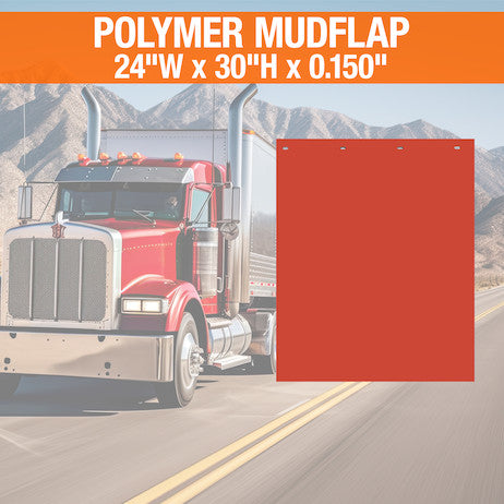 Load image into Gallery viewer, Super Durable Red Polymer Mudflaps 24x30 Inch
